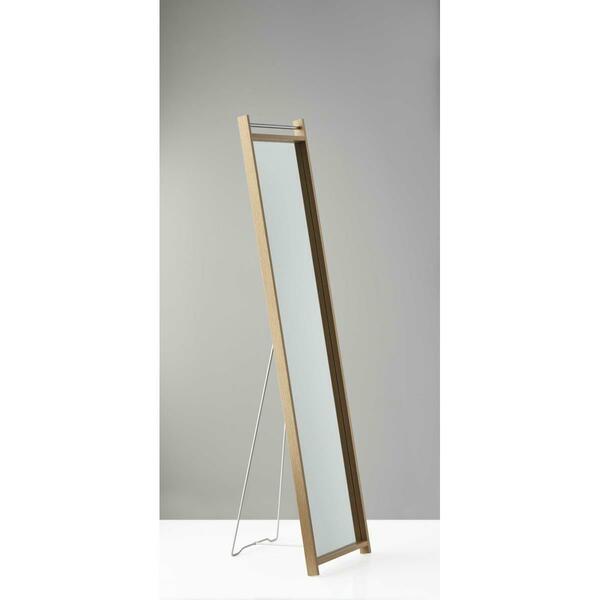Gfancy Fixtures Natural Wood Floor Mirror, 13 x 15.375 x 60.62 in. GF3666340